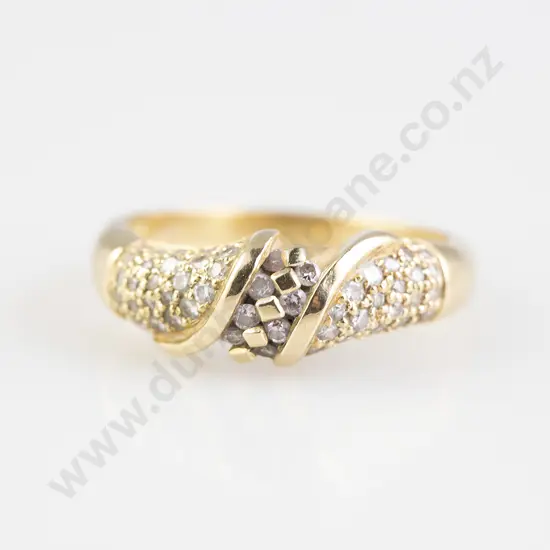 18ct 60stone Diamond Fancy Band Ring