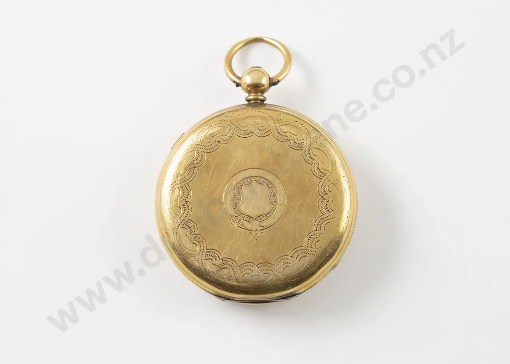 18ct Cased Open Face Key Wind Pocket Watch Image 1++