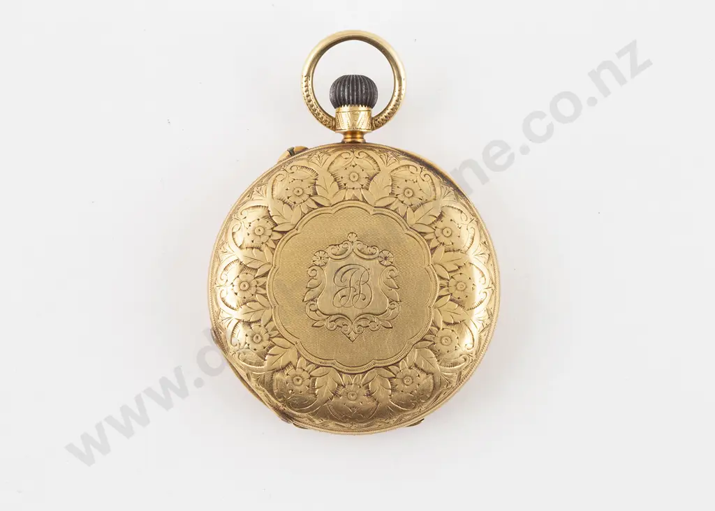 18ct Half Hunter Cased Lever Wind Pocket Watch Image 1++