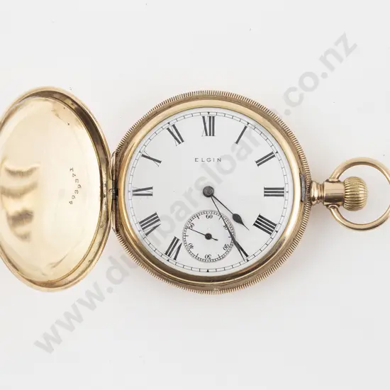 Elgin USA 10ct Hunter Cased Lever Wind Pocket Watch