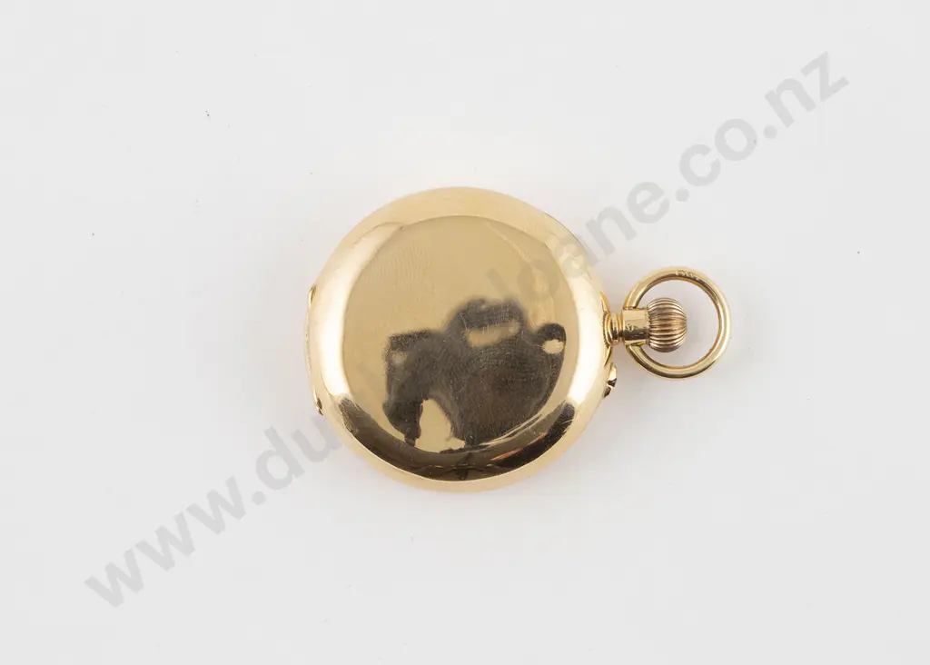 18ct Hunter Cased Stewart Dawson & Co Lever Wind Small Pocket Watch Image 1++