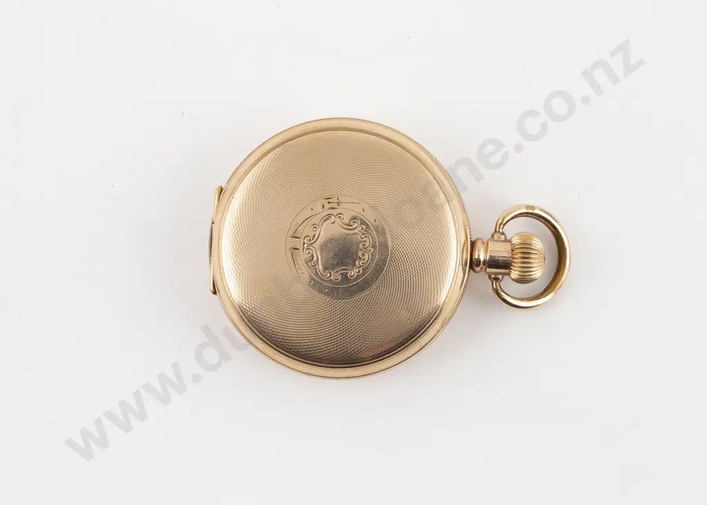 Gold Plate Swiss Movement Hunter Cased Lever Wind Pocket Watch Image 1++