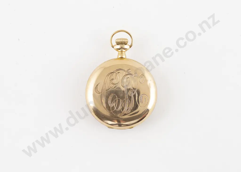 Elgin USA 14ct Cased Open Face Lever Wind Fob Watch Image 1++