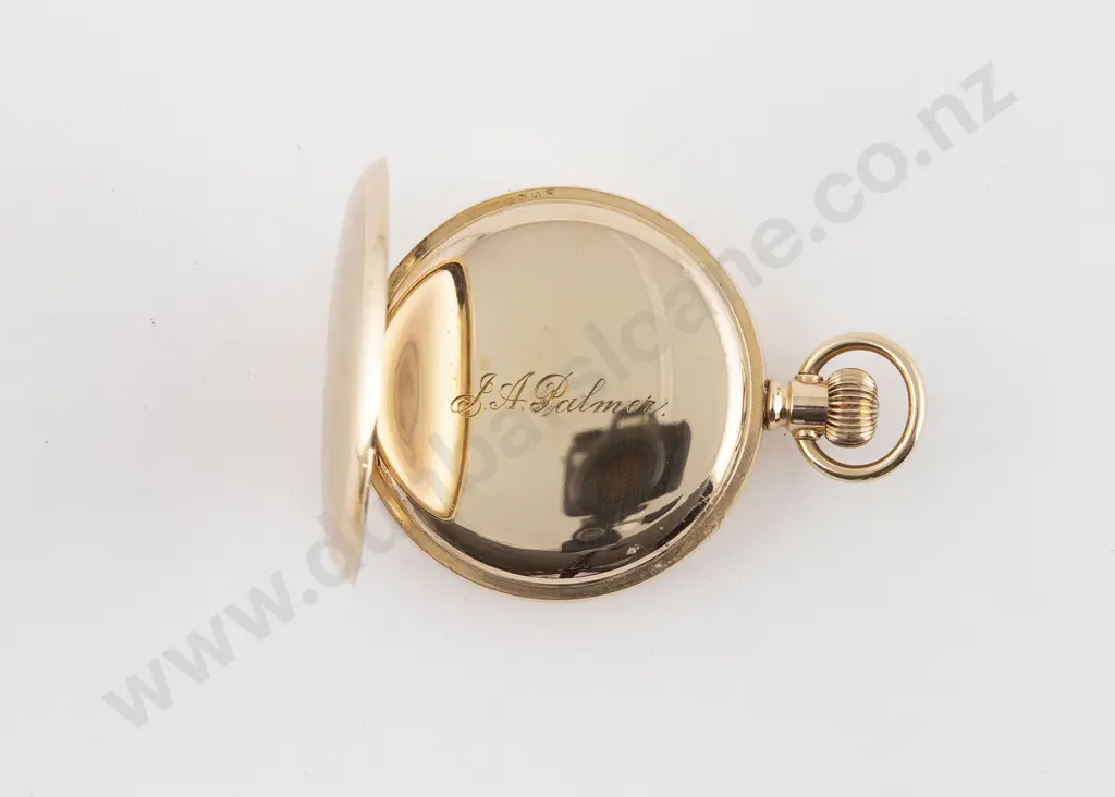Howard of Boston USA Gold Plate Hunter Cased Lever Wind Pocket Watch Image 1++