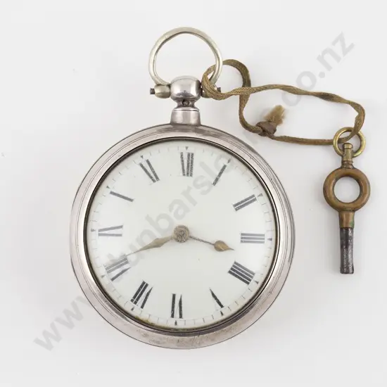 Pear Cased S/S Open Face Key Wind Pocket Watch