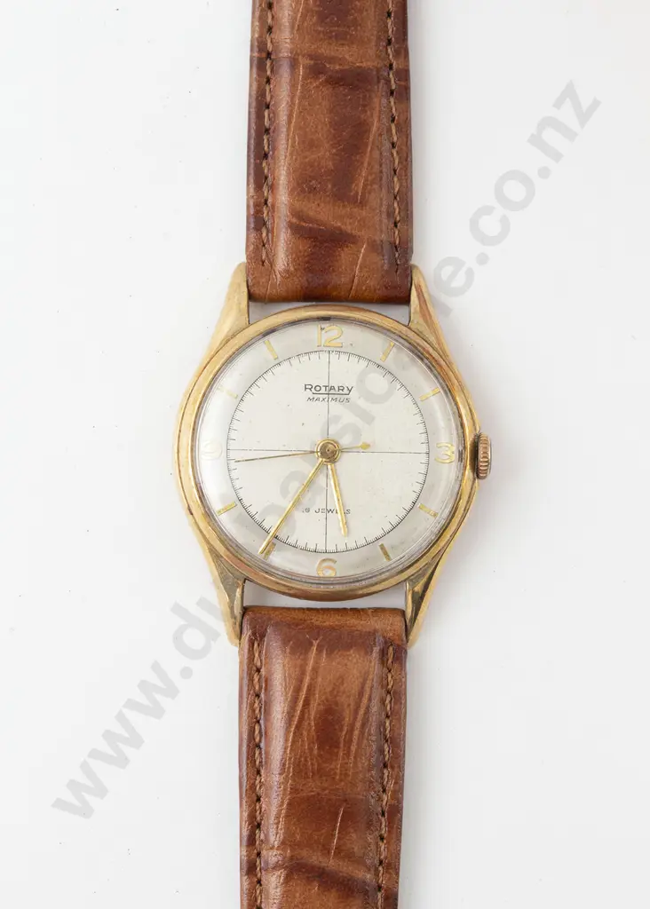 Mid C20th 9ct Cased Rotary Maximus Gents Wrist Watch Image 1++