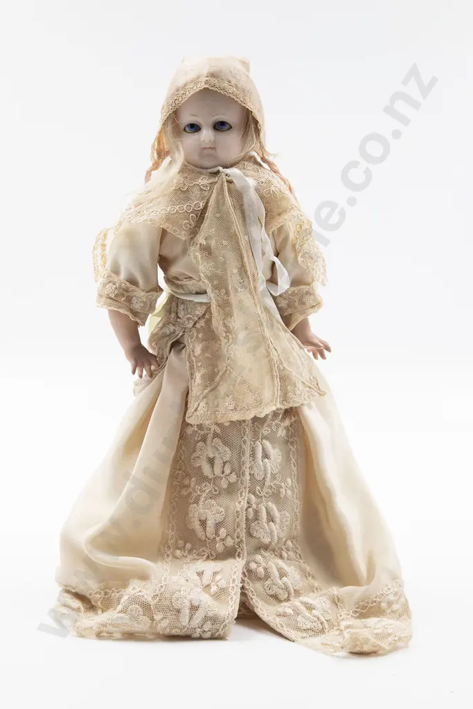 Antique English Wax Shoulder Plate Baby Doll Image 1++