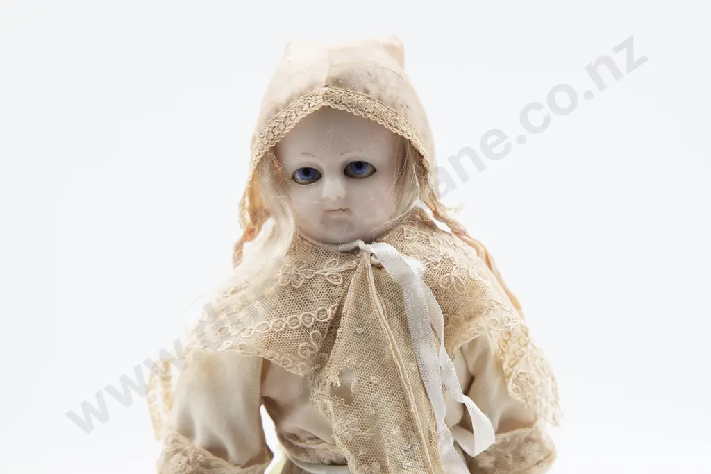 Antique English Wax Shoulder Plate Baby Doll Image 1++