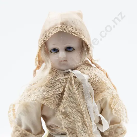 Antique English Wax Shoulder Plate Baby Doll