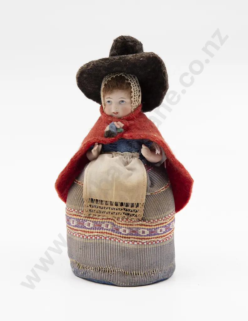Bisque Shoulder Plate Doll Pin Cushion Image 1++