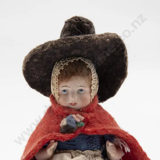 Bisque Shoulder Plate Doll Pin Cushion