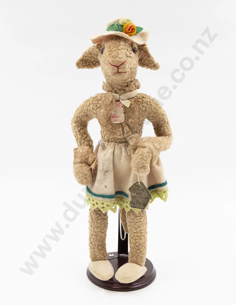 French Cotton and Felt Lamb Character Soft Toy Image 1++