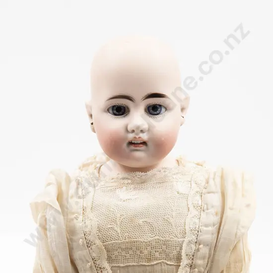 Unmarked French Bisque Shoulder Plate Doll