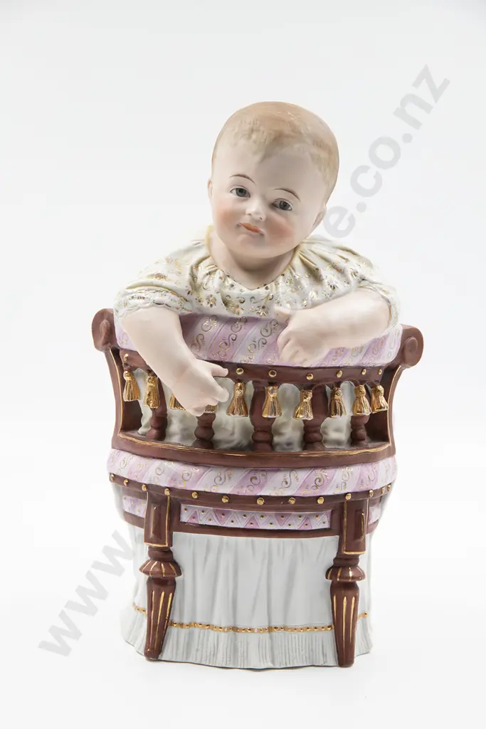 Unmarked Probable Heubach Very Large Bisque Piano Baby Image 1++
