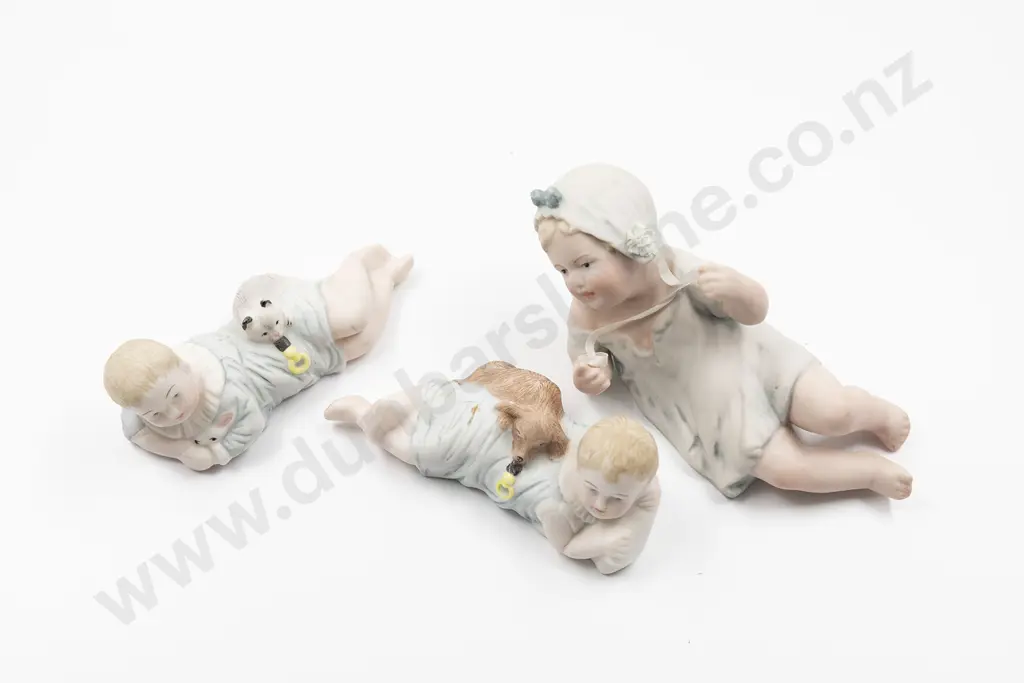 Pair and Single New Bisque Piano Baby’s Image 1++