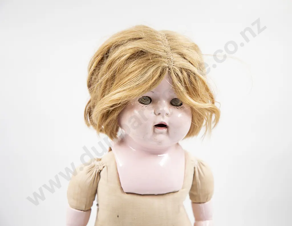 Faintly Marked American Toy Composition Shoulder Plate Doll Image 1++