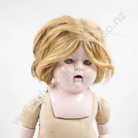 Faintly Marked American Toy Composition Shoulder Plate Doll
