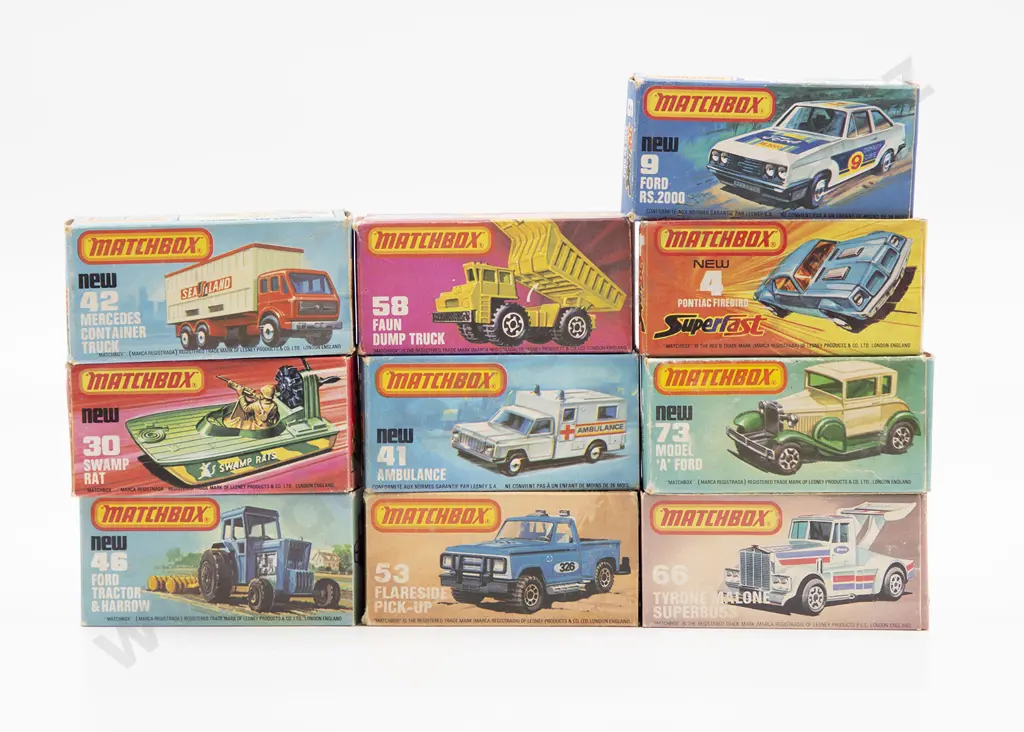 Ten Boxed Matchbox 1-75 Superfast Models Image 1++