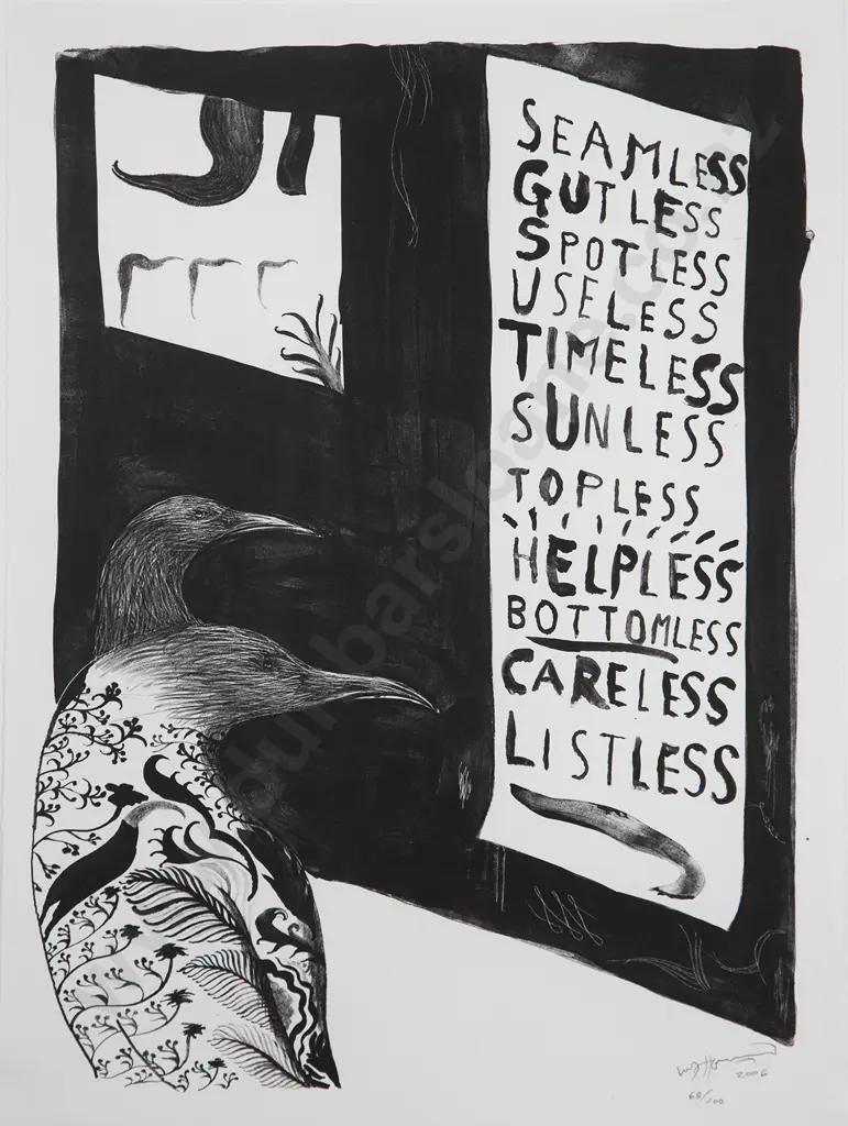 Bill Hammond (1947-2021) - Seamless Gutless Spotless Useless (2006) Image 1++