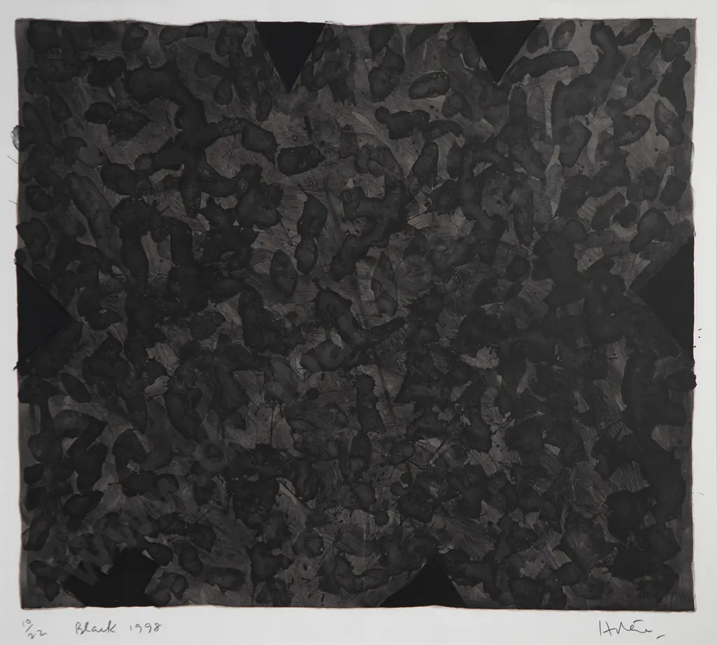 Ralph Hotere (1931-2013) - Black Image 1++