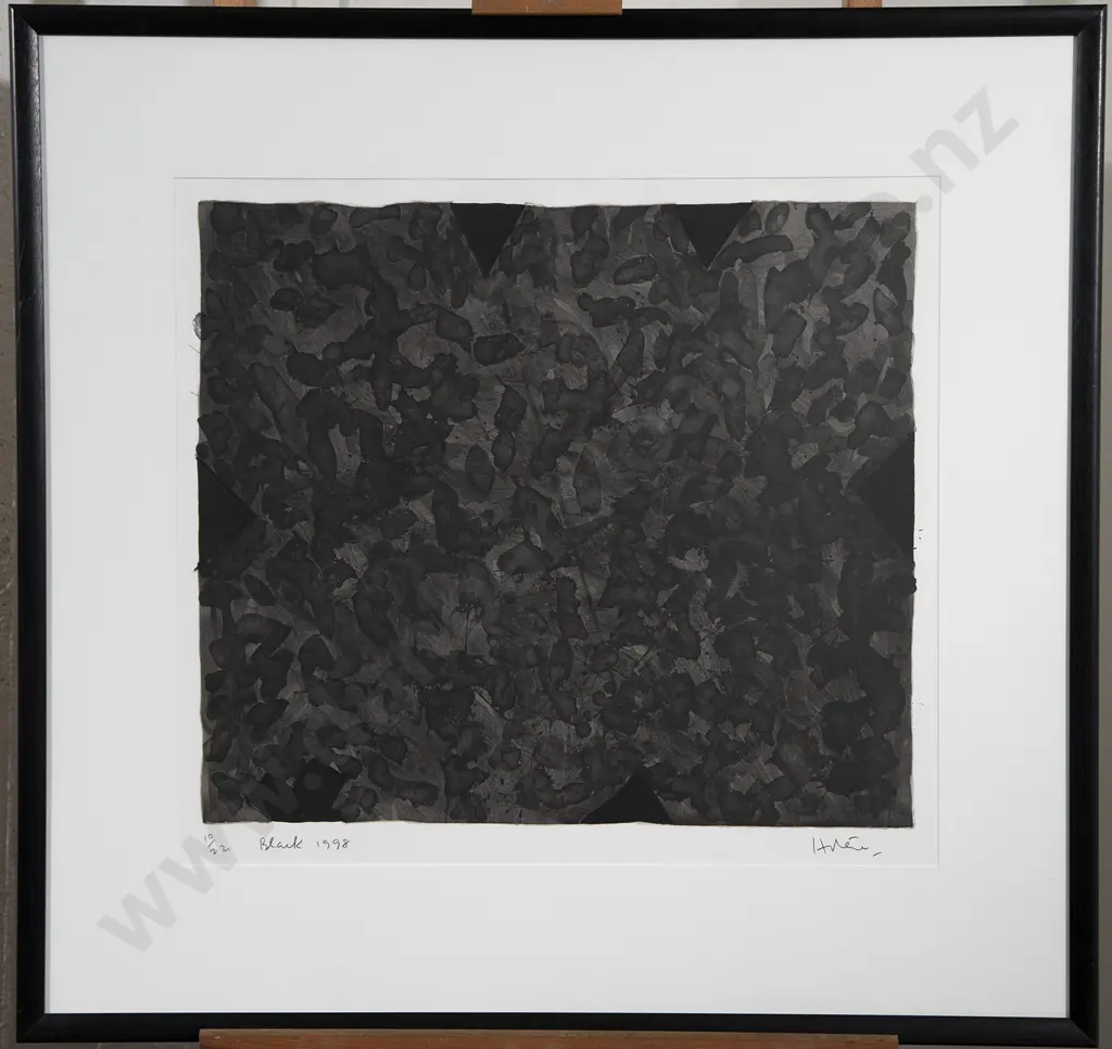 Ralph Hotere (1931-2013) - Black Image 1++
