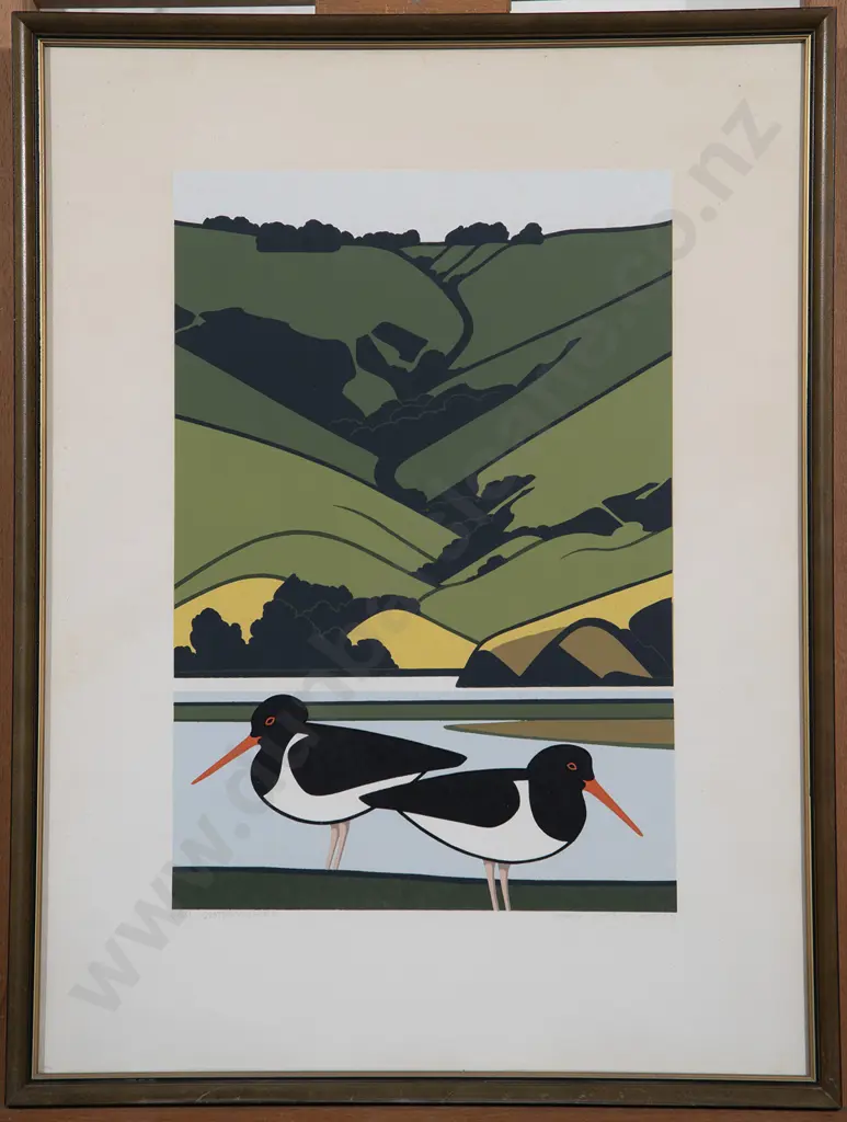 Robin White (b 1946) - Oystercatchers Image 1++