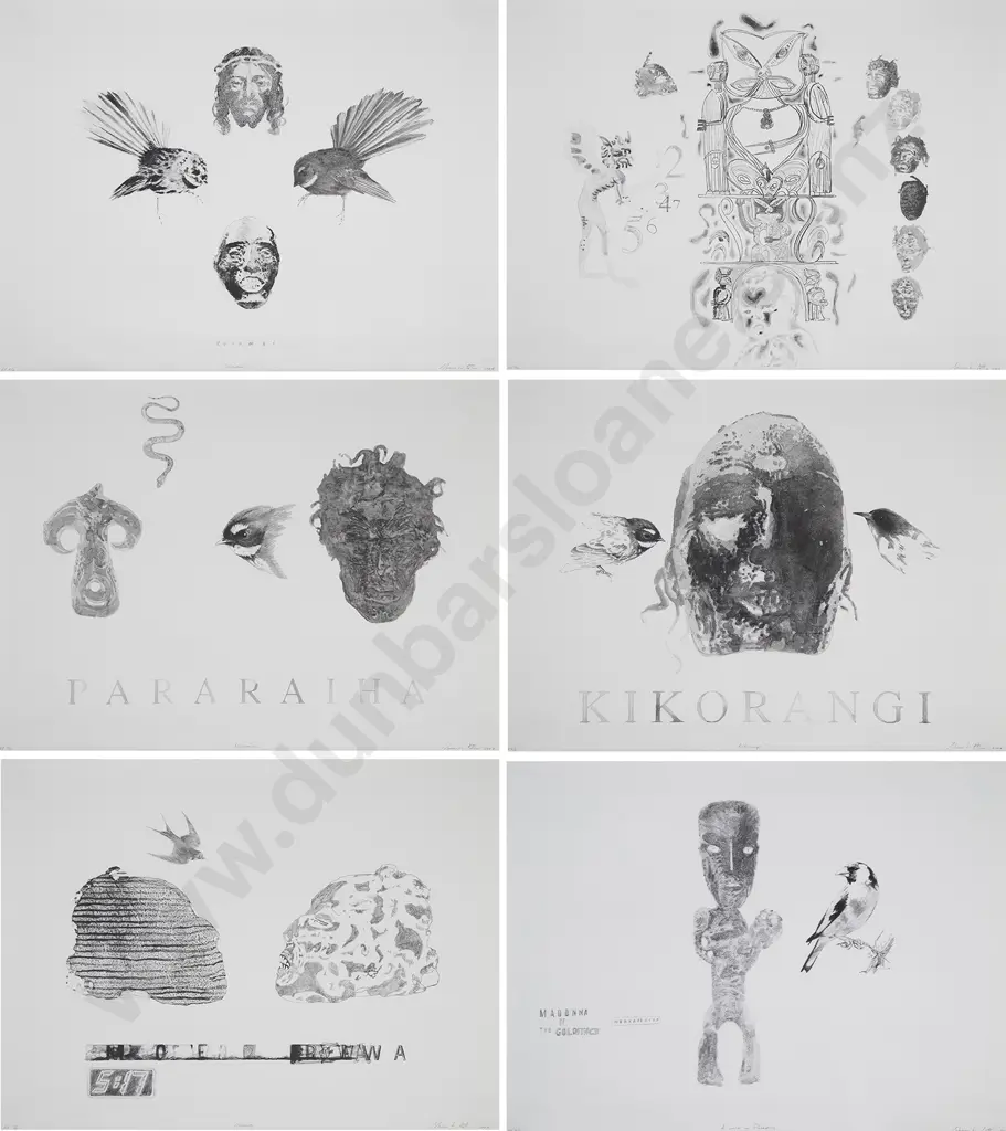 Shane Cotton (b 1964) - Pararaiha / a Walk in Paradise / Welcome / Veil / Kikorangi / Moerewa Image 1++