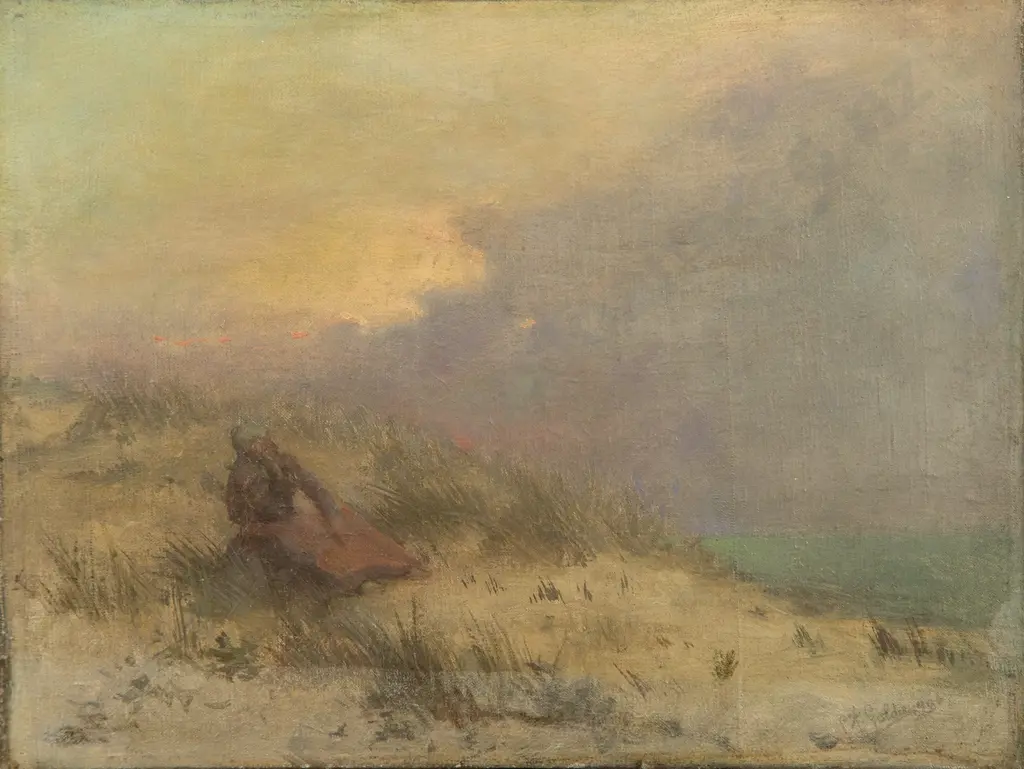 Charles Frederick Goldie OBE (1870-1947) - When Evening Shadows Fall Image 1++