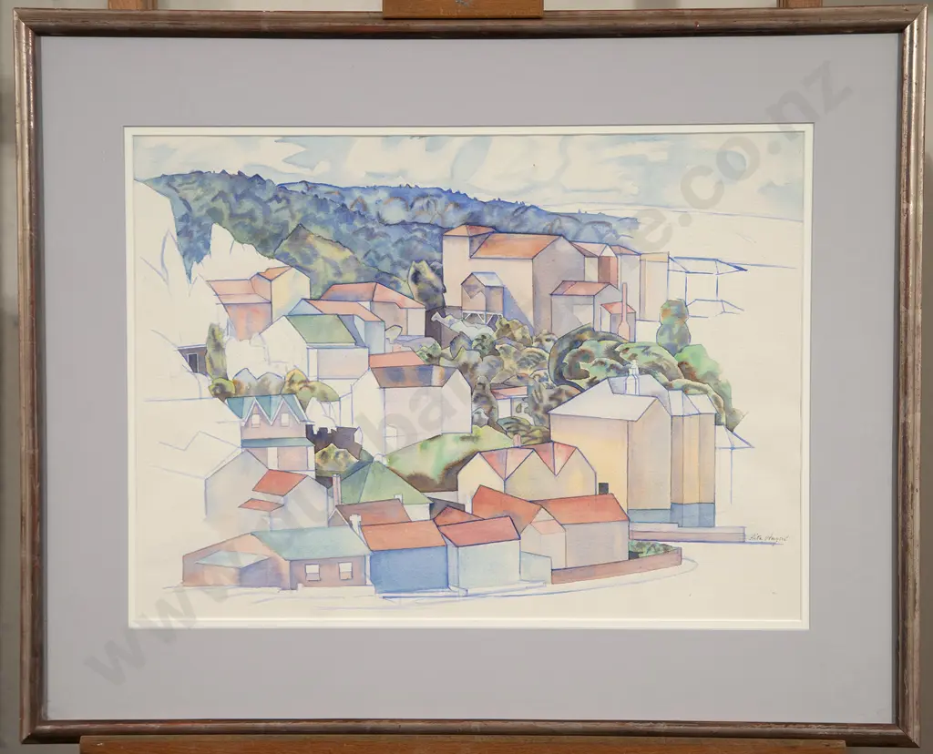 Rita Angus (1908–1970) - Houses Thorndon Image 1++