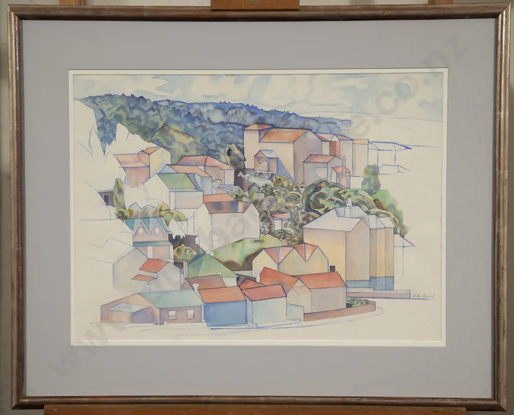 Rita Angus (1908–1970) - Houses Thorndon Image 1++