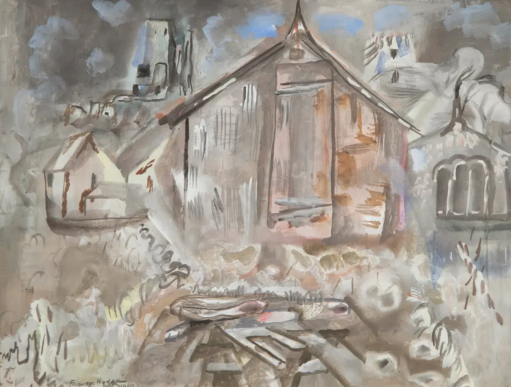 Frances Hodgkins (1869-1947) - Corfe Castle Image 1++