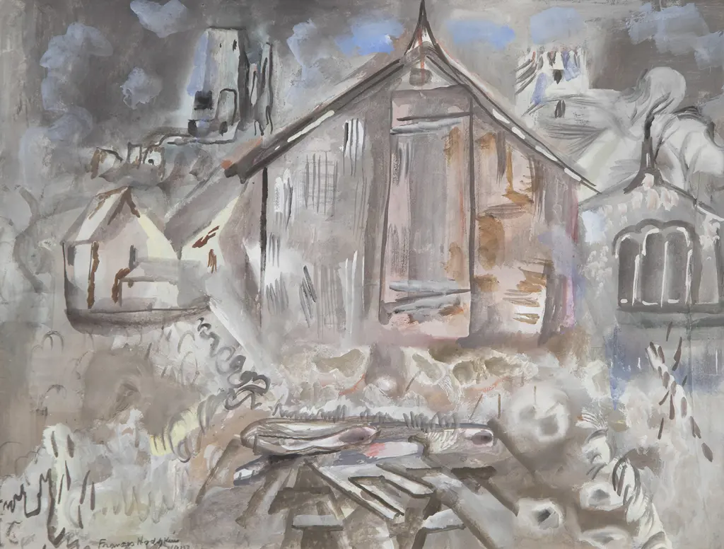 Frances Hodgkins (1869-1947) - Corfe Castle Image 1++