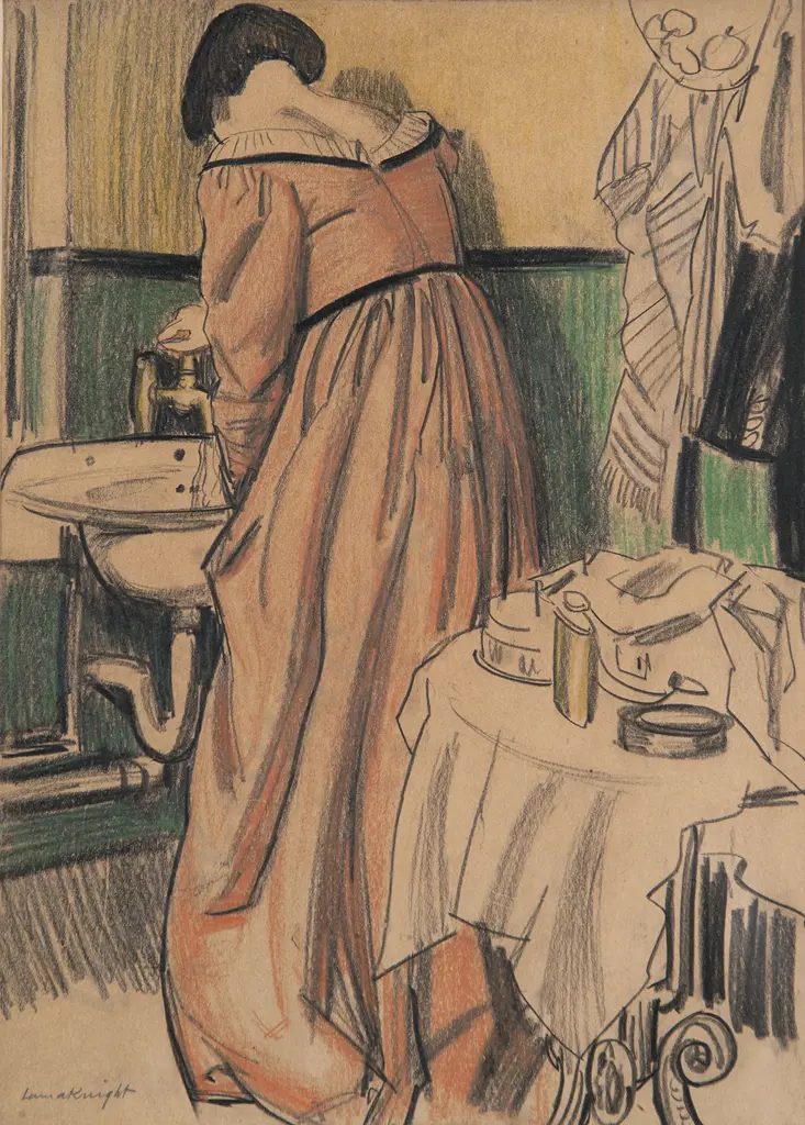 Dame Laura Knight DBE RA RWA (British 1877-1970) - Basin in a dressing room Image 1++