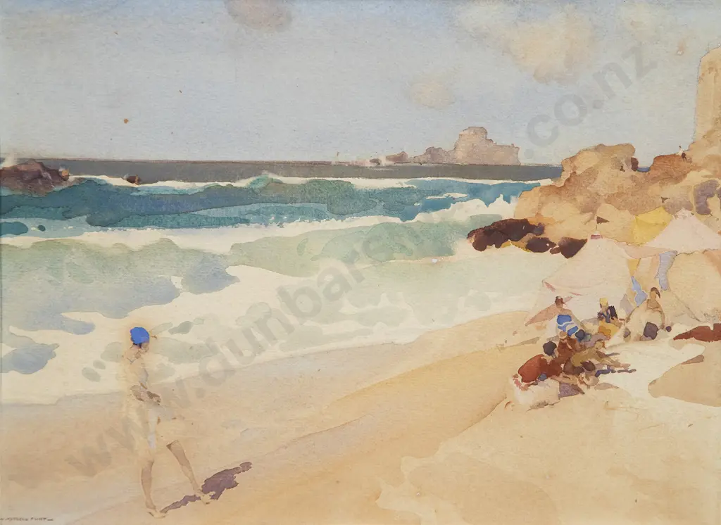Sir William Russell Flint RA (British 1880 – 1969) - On the Beach Image 1++