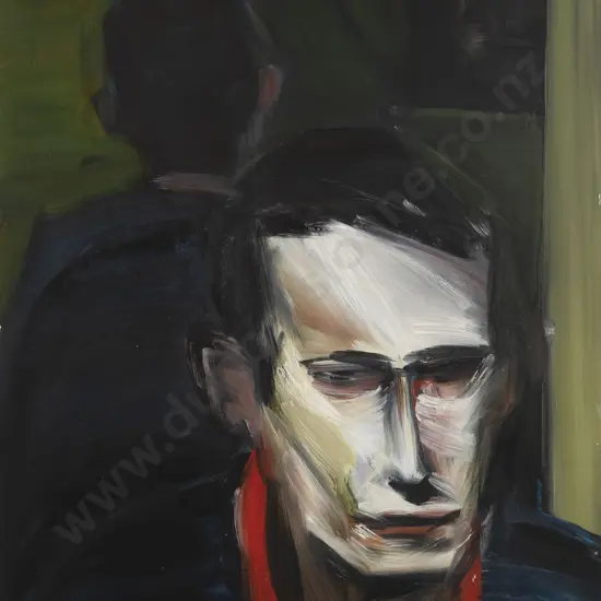 Euan Macleod (b 1956) - Geoff with Red Scarf