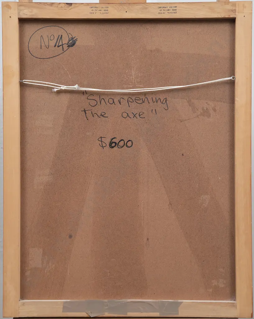 Trevor Moffitt (1936-2006) - Sharpening the axe Image 1++