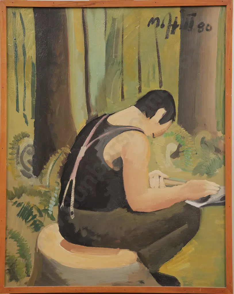 Trevor Moffitt (1936-2006) - Sharpening the axe Image 1++