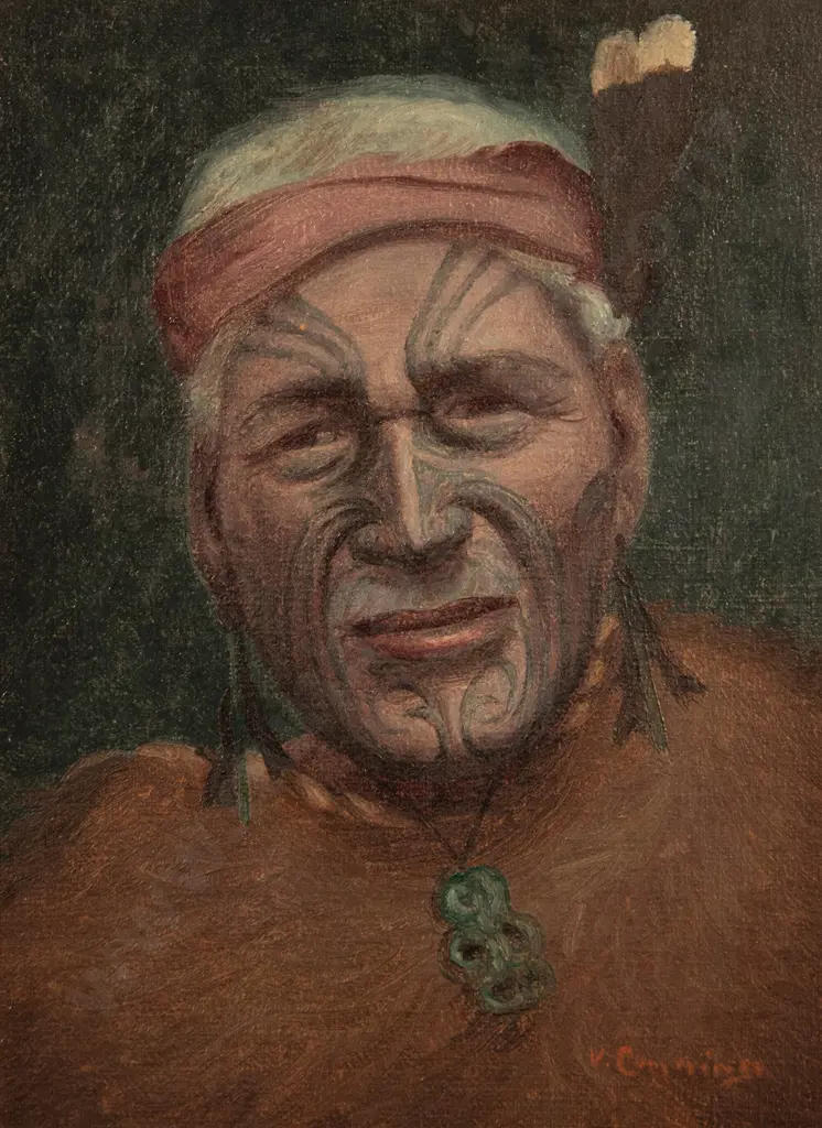 Vera Cummings (1891-1949) - Portrait of a Maori Chief Image 1++