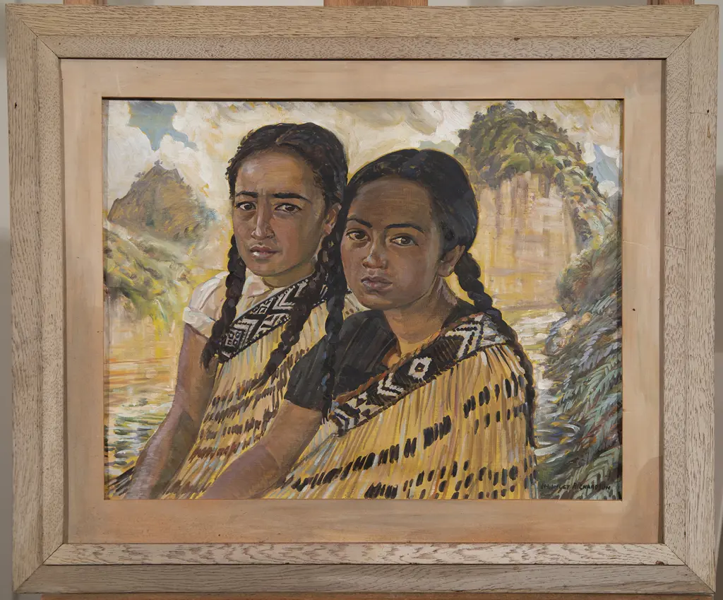 Harry Linley Richardson (1878-1947) - Portrait of Two Maori Girls Image 1++