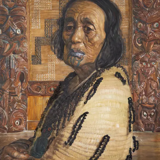 Harry Linley Richardson (1878-1947) - Mrs Raika at Otaki Meeting House