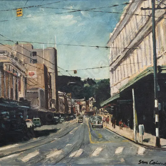 Sam Cairncross (1913-76) - Looking Towards Courtenay Place