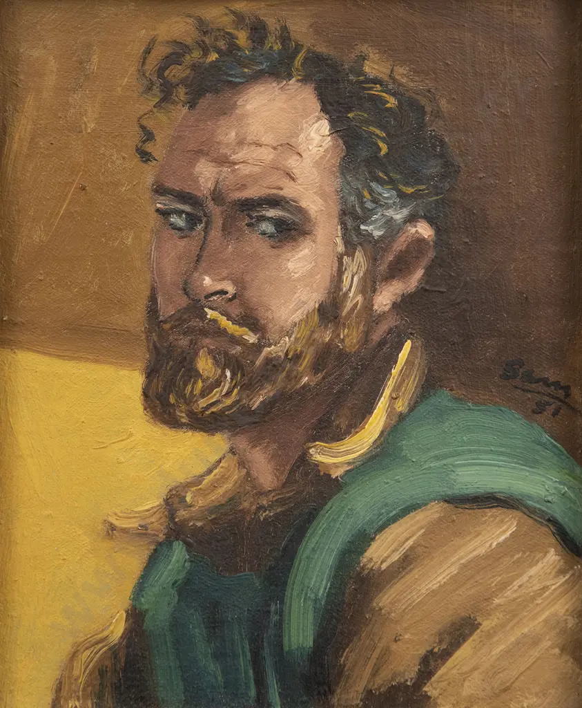 Sam Cairncross (1913-76) - Self Portrait (1951) Image 1++