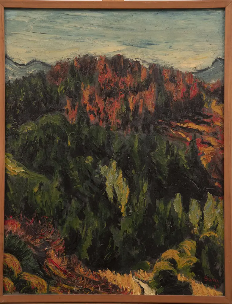 Sam Cairncross (1913-76) - Pine Trees after Fire Newtown Image 1++