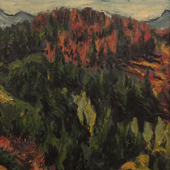Sam Cairncross (1913-76) - Pine Trees after Fire Newtown