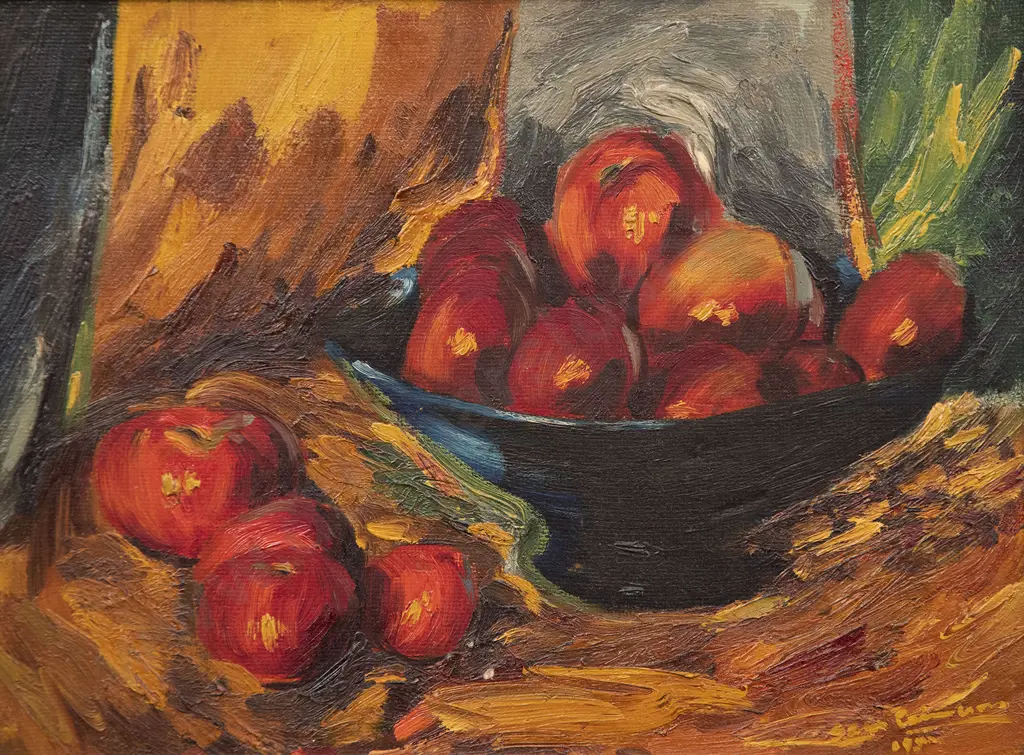 Sam Cairncross (1913-76) - Still Life (Apples) Image 1++
