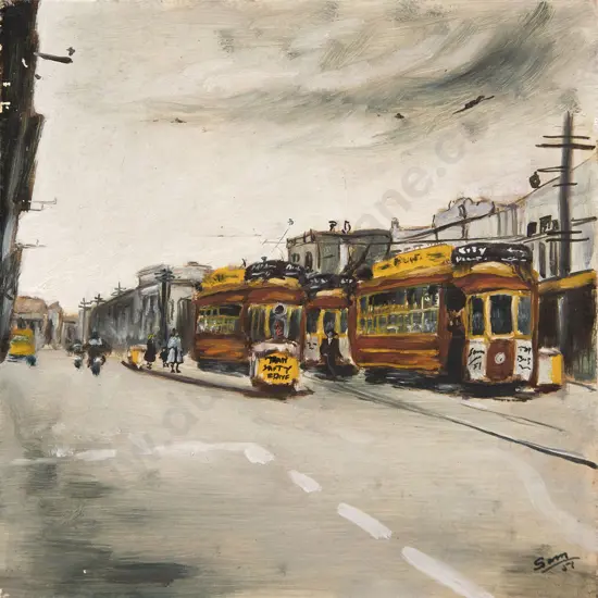 Sam Cairncross (1913-76) - Trams