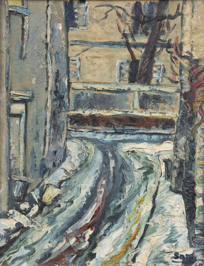 Sam Cairncross (1913-76) - La Rue Aux Pretres St Germain-en-Laye Image 1++