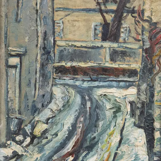 Sam Cairncross (1913-76) - La Rue Aux Pretres St Germain-en-Laye