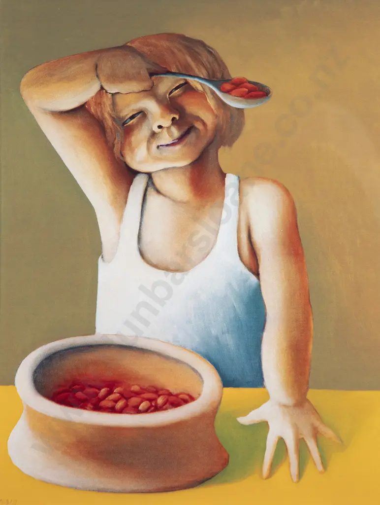 Michael Smither (b 1939) - Sarah with Baked Beans Image 1++