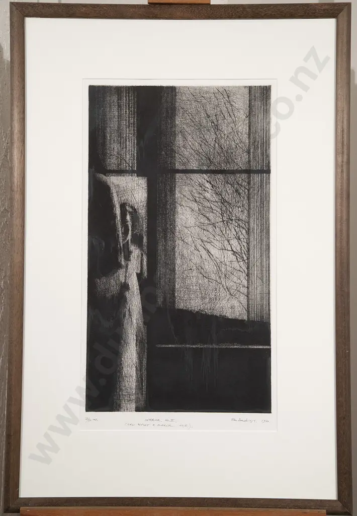John Drawbridge (1930-2005) - Interior No II (Girl Before a Mirror No II) Image 1++